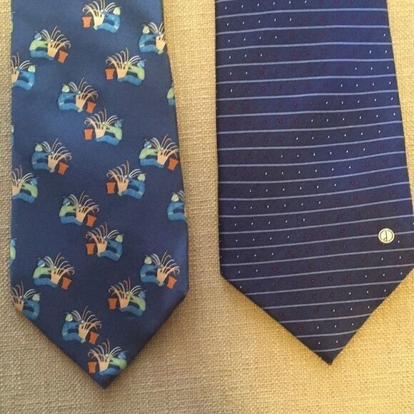 Set of 2 Alfred Dunhill & Trussardi Silk Ties. - Picture 2 of 3